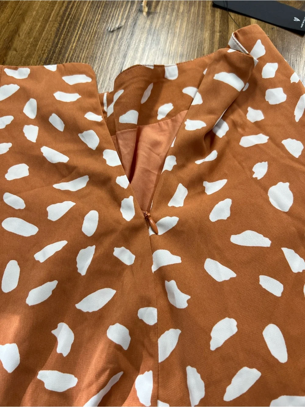 Lulus Getting Glam Peach Print Slit Midi Skirt Size XS NWT